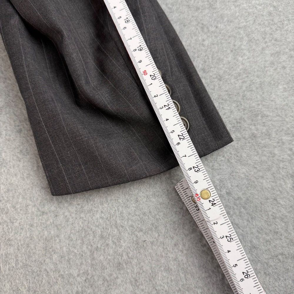 VTG Lauren Ralph Lauren Mens 42S Gray Pinstripe 100% Wool Suit Blazer Pants NOTE - Picture 13 of 16